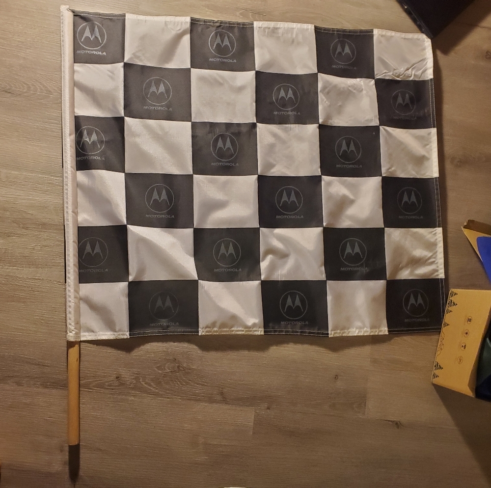 Motorola Black and White Racing Flag